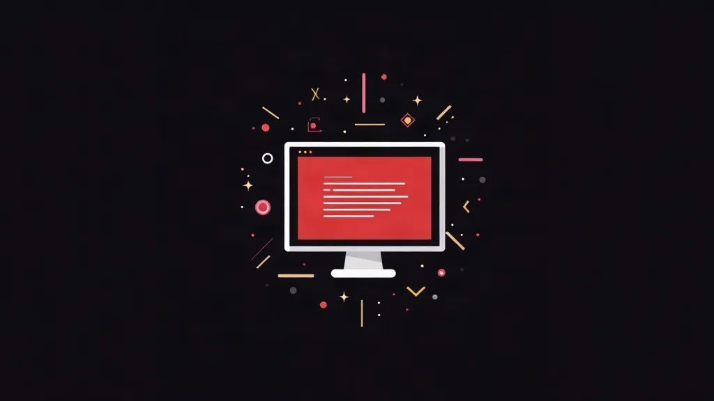 Monitor sa crvenim ekranom i ikonom za web dizajn - konverziono orijentisani dizajn za male i srednje biznis