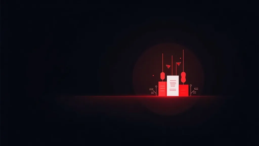 Ilustracija mobilne optimizacije sa neon crvenim elementima i zastavicama za SEO optimizaciju veb sajtova