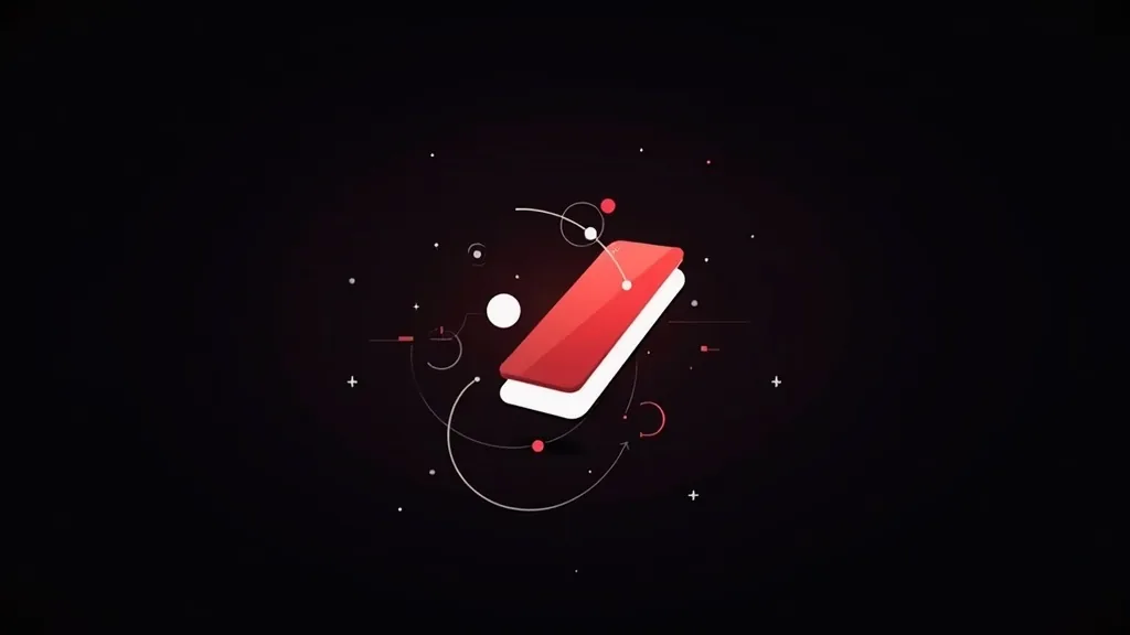 Smartphone sa crvenim ekranom i apstraktnim dizajnom elementima - simbolizuje mobilnu optimizaciju veb sajta